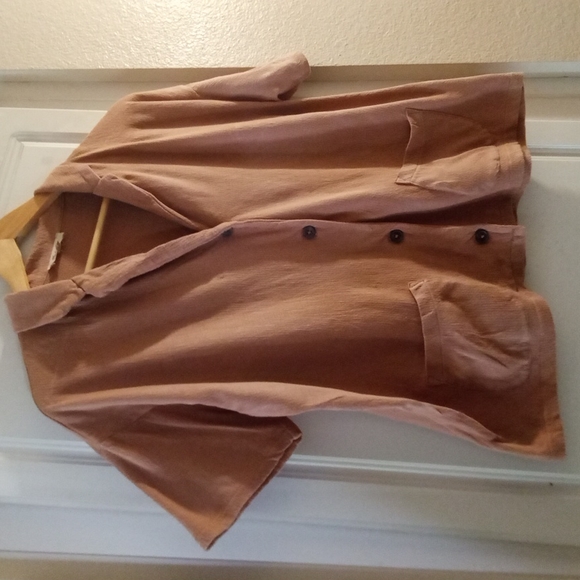 Madewell Rust Brown Buttoned Blouse Size S - Picture 2 of 9